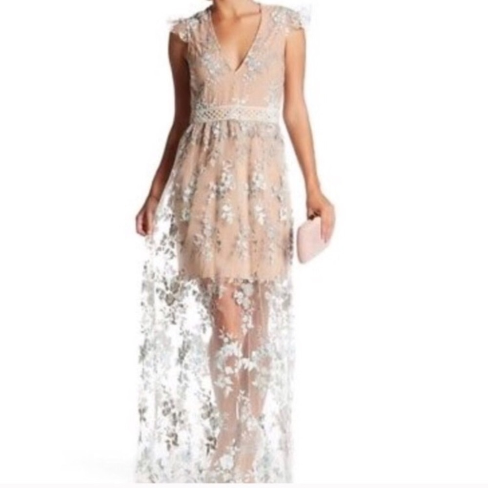 Wayf Oakfield embroidered maxi dress